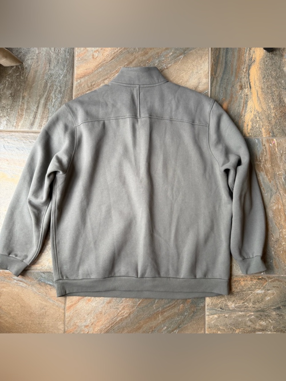 CRZ YOGA Fleece Lined Half Zip Sweatshirt Mock Neck Gray Sage Men’s Size XXL - Picture 6 of 13